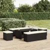 vidaXL Stolička s vankúšom čierna 40x30x40 cm Poly ratan Náhľad obrázku produktu 3