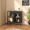 Vitrinen-Sideboard 'Borshavisa' Stahl 2-türig Klarglas 80 x Produktbild-Vorschau 1