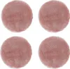 Sitzkissen 4er Set 40 cm Rosa rund Kunstfell Fellimitat Produktbild-Vorschau 1