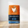 A bag of Heizfuxx Holzpellets Blue on a wooden floor. Produktbild-Vorschau