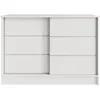 Commode BEAUTYSOFA MIRELA 120 cm Blanc/Blanc, buffet à 2 Voir les images du produit 2