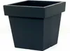 A dark gray square planter pot is shown against a white background. Podgląd zdjęcia produktu