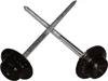 Two roofing nails with black, wide heads are crossed against a white background. Anteprima dell’immagine prodotto