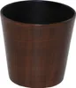 Keramik Blumenkübel Korfu mit Bali Holzdekor Ø 24 cm H 22 Produktbild-Vorschau 1