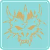Aufkleber - Autoaufkleber "Monster Skull" 30cm x 29cm gold Produktbild-Vorschau 2