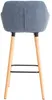 DELUKE® Barhocker mit Lehne Blau VILO - Stoffbezug, Produktbild-Vorschau 4