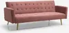 Modernes clic clac 3-Sitzer Samt Schlafsofa Caullae goldene Produktbild-Vorschau 3