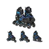 A set of four different types of skates, including inline skates, roller skates, and ice skates, displayed against a white background. Podgląd zdjęcia produktu