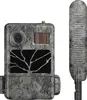 A camouflage-patterned trail camera and its antenna are displayed against a white background. Náhled obrázku produktu