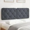 vidaXL Coussin de tête de lit gris foncé 120 cm velours Voir les images du produit 2