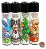 Clipper Reibradfeuerzeuge Stoned Animals, 4 Stück Produktbild-Vorschau 1