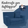 Kindersofa aus Schaumstoff Dunkelblau, ausklappbar und Produktbild-Vorschau 2