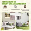 PawHut – dřevěný domeček pro želvy, výběh pro želvy s Náhled obrázku produktu 4