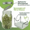 Vitaja Sprossenglas Keimglas Set mit Keramikschale - Set Produktbild-Vorschau 2