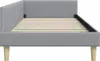 vidaXL Eckbettgestell Hellgrau 100 x 200 cm Stoff Produktbild-Vorschau 6