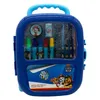 A blue Paw Patrol themed art supply trolley filled with markers and pencils. Produktbild-Vorschau