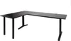 A black L-shaped desk on a white background. Anteprima dell’immagine prodotto