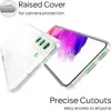 A clear phone case is shown on a white background, highlighting its features. Produktbild-Vorschau