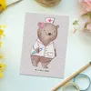 Mr. & Mrs. Panda Postkarte Anästhesistin Herz - Grau Produktbild-Vorschau 2
