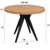 VENTO runder Tisch 100 cm, ausziehbar auf 150 cm, für Produktbild-Vorschau 6
