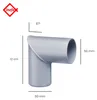 INEFA Fallrohrbogen 87 Grad, DN50 / 50mm, Grau – PVC Produktbild-Vorschau 2