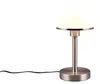 Tischleuchte JOOST II Silber & Glas Weiß Höhe 39cm Produktbild-Vorschau 2