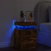 vidaXL Szafka nocna z oświetleniem LED dąb wędzony 35x39x55 Podgląd zdjęcia produktu 4