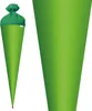 A green school cone with a green fabric closure and a red tip. Produktbild-Vorschau
