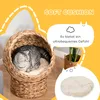 PawHut Rattan Katzenkorb Katzenhöhle Katzenbett mit Kissen Produktbild-Vorschau 6