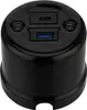 Aufputz Porzellan Retro USB-A I USB-C Steckdose 2-fach I Produktbild-Vorschau 1