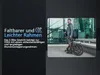 A man holding a folded e-bike in an urban environment. Produktbild-Vorschau