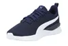 A single navy blue Puma athletic shoe with a white stripe is shown from a side angle against a white background. Produktbild-Vorschau