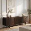 Lowboard LINN, 180 cm aus Massivholz, Nussbaum Finish - TV Produktbild-Vorschau 1