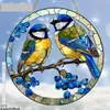 GKA Sonnenfänger 2 Vögel 20 cm Meise Buntglas Lichtfänger Produktbild-Vorschau 1