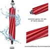 A red roller brush with water splashing around it, and close-up shots of the brush and text. Produktbild-Vorschau