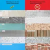 A collage of different wall types, categorized into those suitable and unsuitable for adhesive installation. Produktbild-Vorschau