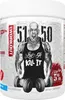 A tub of pre-workout supplement with a muscular man on the label. Produktbild-Vorschau