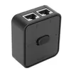 A black network switch with two RJ45 ports on top and a rotary switch on the front. Anteprima dell’immagine prodotto