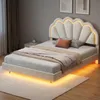 ProximaX Doppelbett 140x200 cm mit Muschelkopfteil, Samt Produktbild-Vorschau 2