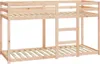 A wooden bunk bed frame shown against a white background. Produktbild-Vorschau