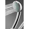 A close-up of a chrome shower head with water spraying out. Anteprima dell’immagine prodotto