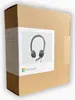 A cardboard box with a label showing a headset and Microsoft logo. Produktbild-Vorschau