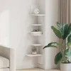 vidaXL Narożna półka ścienna biała 32x32x127,5 cm materiał Podgląd zdjęcia produktu 3