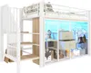 Hochbett mit Kleiderschrank, LED-Streifen, Lattenrost, Produktbild-Vorschau 1