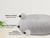 Okrúhly podlahový vankúš z manšestru | sivá | Ø 60 cm | Náhľad obrázku produktu 2
