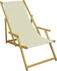 Liegestuhl Gartenliege weiß Sonnenliege Strandliege Holz Produktbild-Vorschau 6