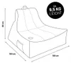 Lumaland Sedací vak Lounge In-& Outdoor 380 l béžový Náhled obrázku produktu 8