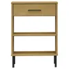 Konsolenschrank OSLO mit Metallbeinen Braun Massivholz Produktbild-Vorschau 4