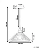 A diagram showing the dimensions of a pendant light. Náhled obrázku produktu