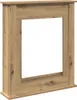A product image of a fireplace surround made of wood-look material. Produktbild-Vorschau